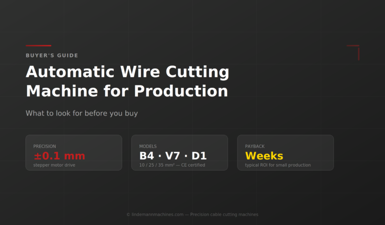 Automatic wire cutting machine for production — buyer's guide by LCM Lindemann
